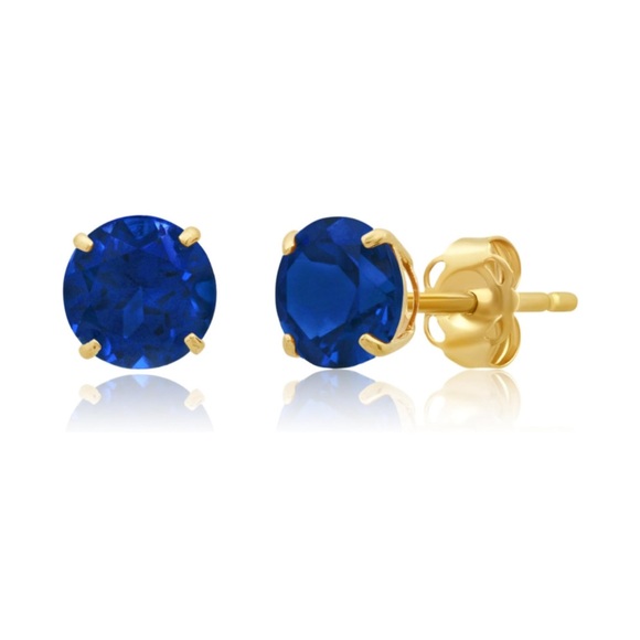 14k Solid Gold 1.5cttw Gemstone Solitaire Earrings - Picture 8 of 14